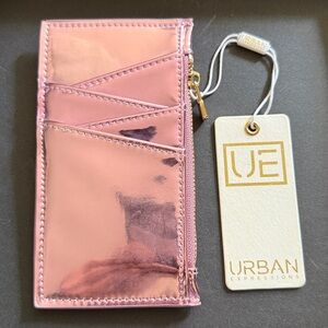 Urban Expressions Metallic Pink Card Holder